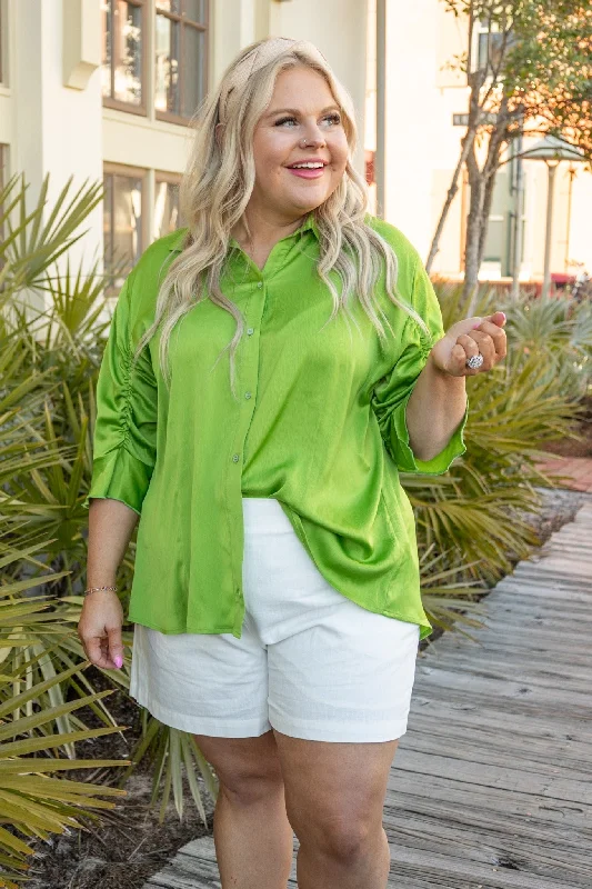 In the Limelight Satin Blouse Confident Women's Power