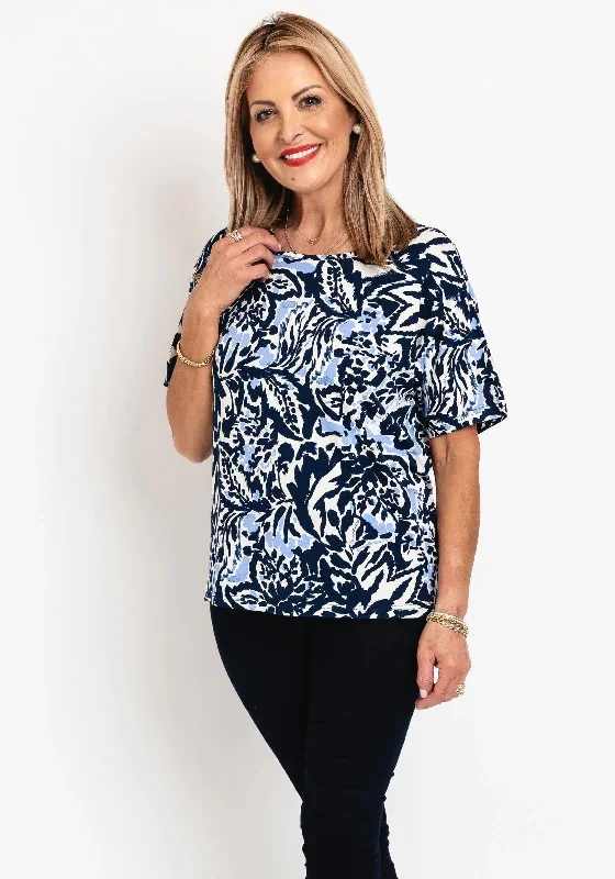 Fran 203561 Fedot Round Neck Print Top Artistic Women's Avant - 