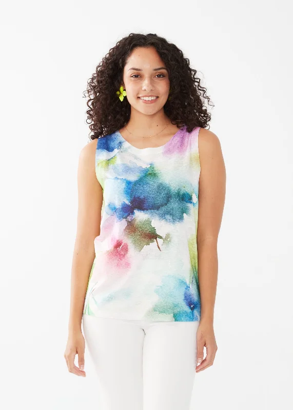 FDJ 3450451 Sleeveless Jersey Tank Polished Women's Silk