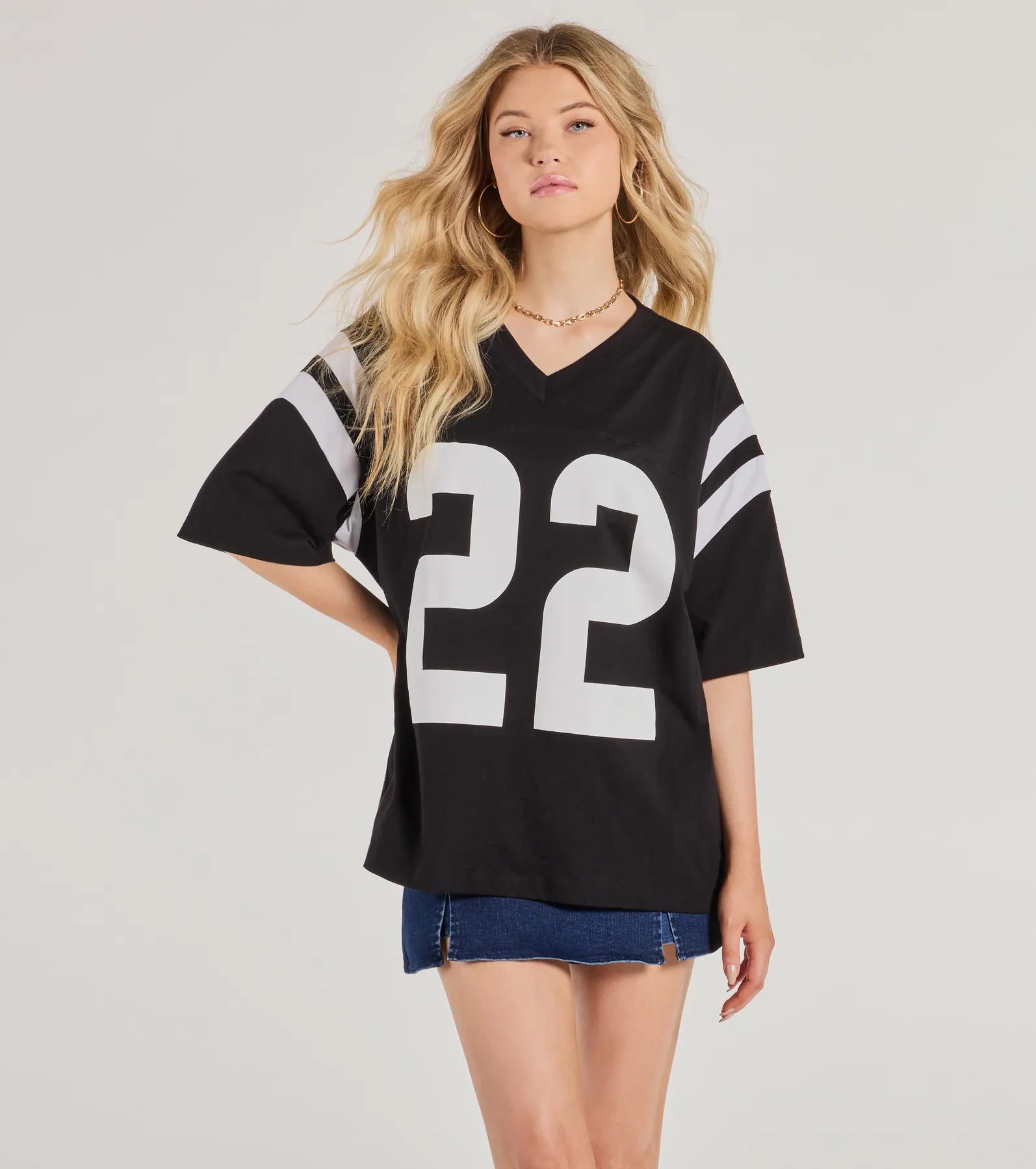 22 Oversized Graphic Tee Feminine Women's Soft 