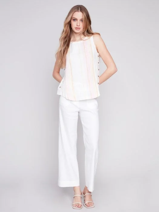C.B 4425X Sleeveless Linen Top performance