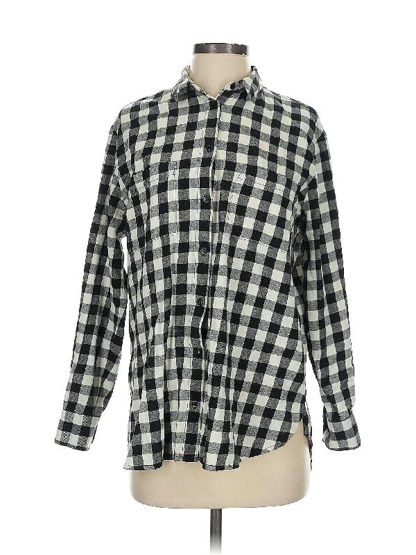 Long Sleeve Button-Down Shirt Minimalist Women's Casual