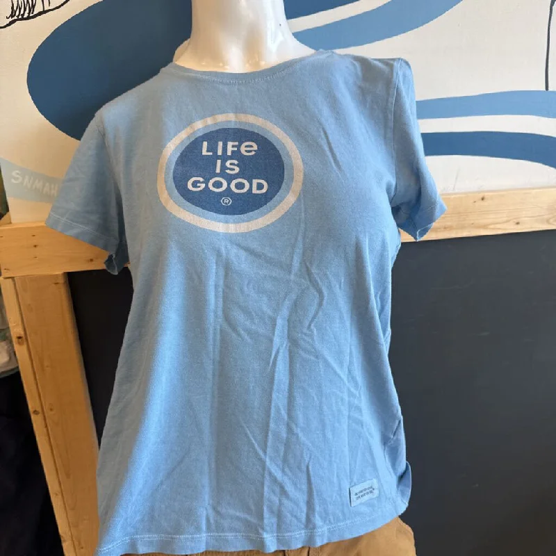 Life is Good - Women's Crusher Tee- MSRP $ 35: light blue-women-SM Confident Women's Power
