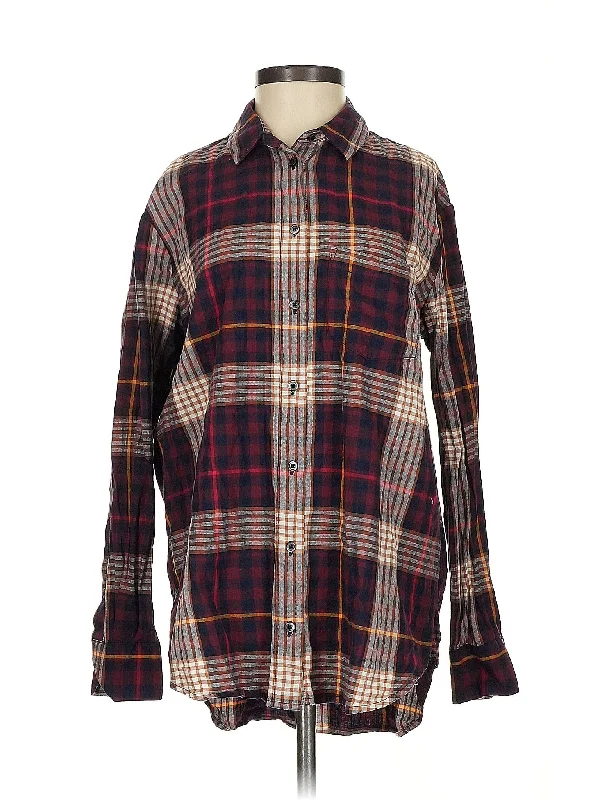 Long Sleeve Button-Down Shirt Hip Women's Urban