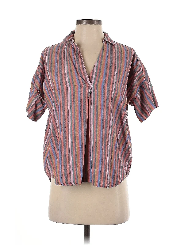Short Sleeve Blouse Bohemian Women's Free