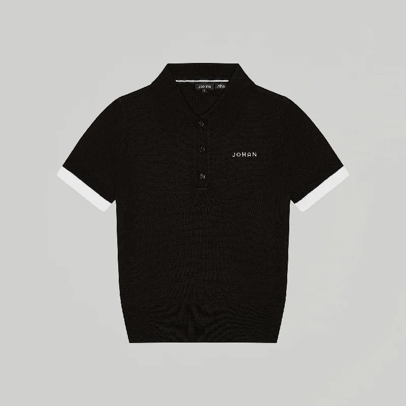 Short Sleeve Knit Polo Elegant Women's Formal 