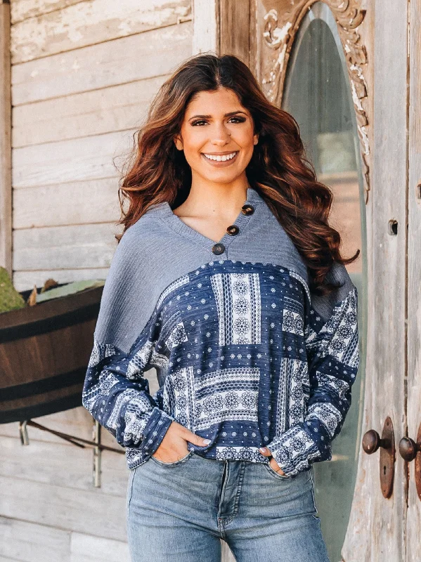 Sweetly Thinking Henley Shirt Stylish Women's Tropical 