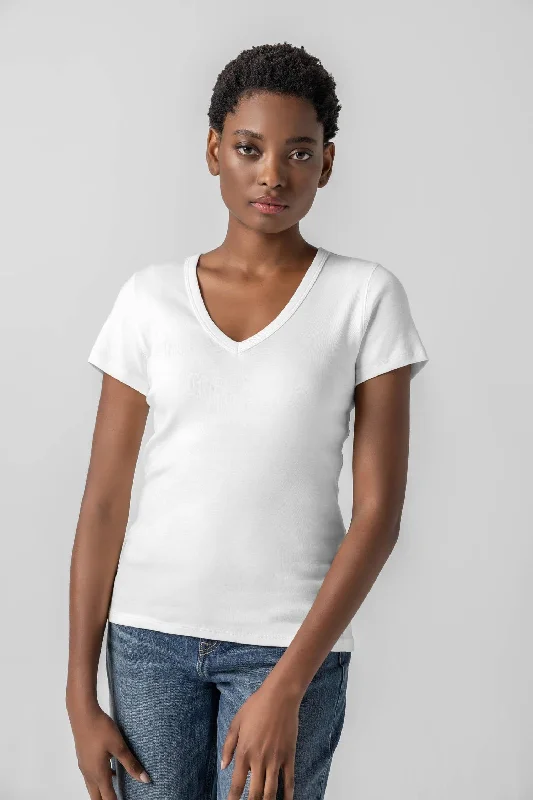 Short Sleeve V-Neck Relaxed Women's Beachy