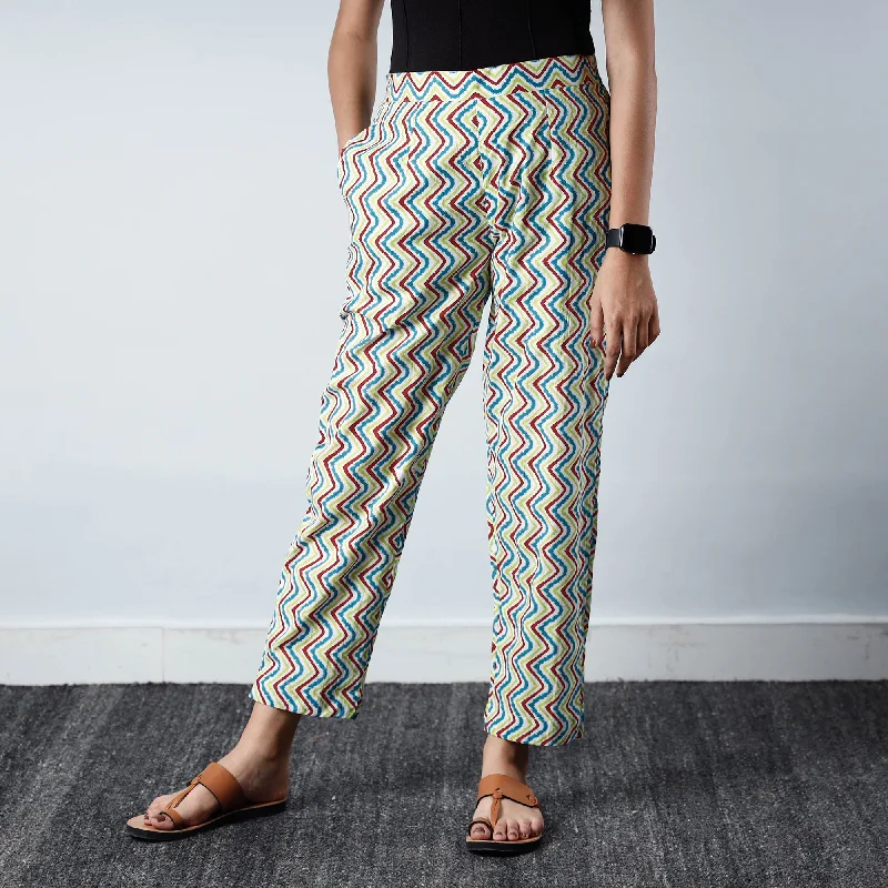 Multicolor - Jaipur Printed Cotton Pant Monochromatic All - in - one