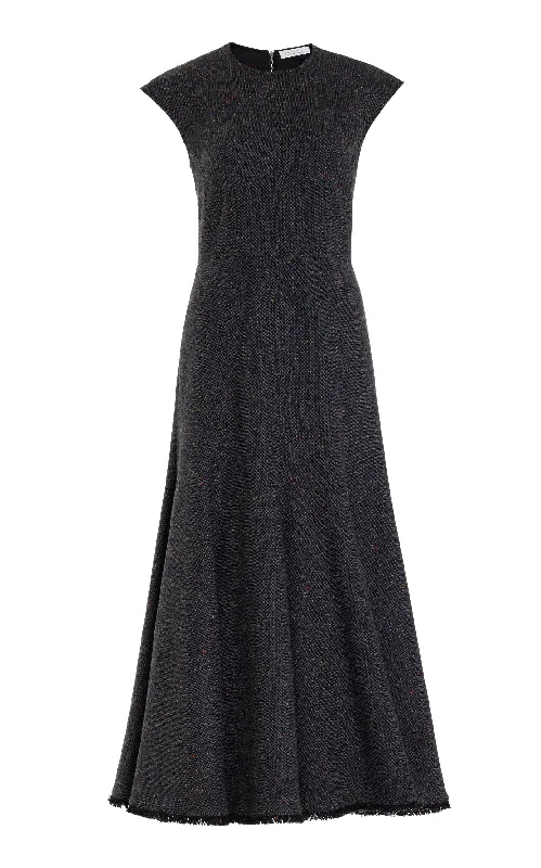 Crowther Dress in State Multi Cashmere Virgin Wool Modern Women's 