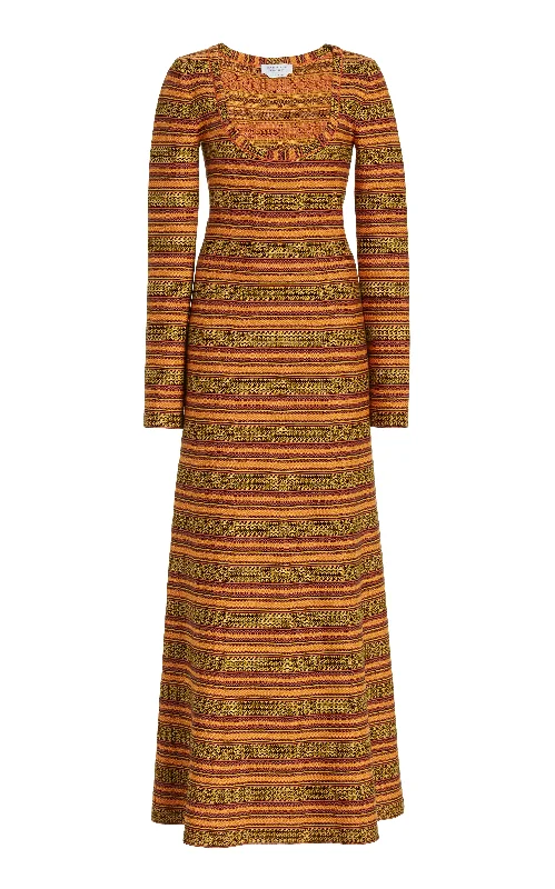 Hank Knit Dress in Fire Multi Merino Wool Youthful Women's Pop