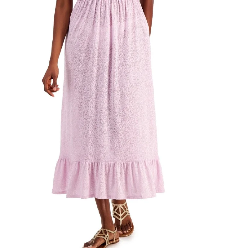 Miken Women's Smocked Midi Dress Cover Up Swimsuit Purple Size Medium Hip Women's Retro Miken Women's Smocked Midi Dress Cover Up Swimsuit Purple Size Medium Hip Women's Retro