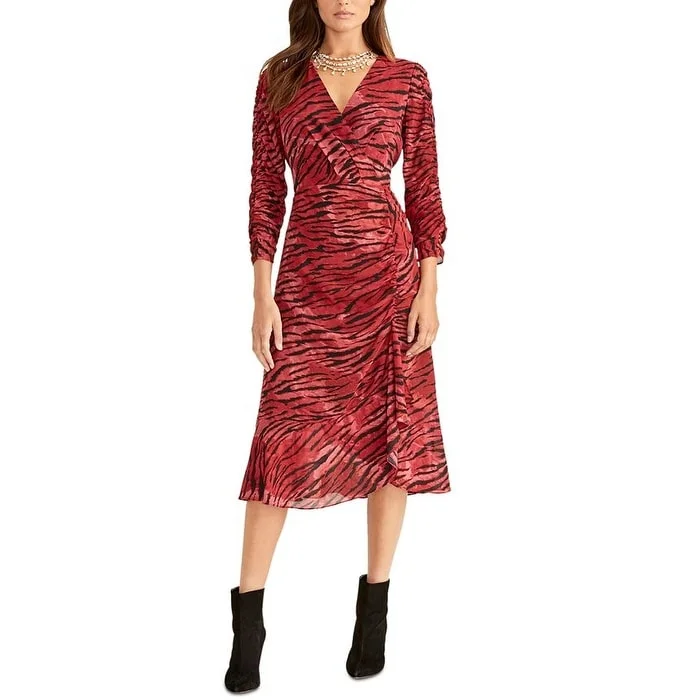 Rachel Roy Women's Anja Animal Print Ruched Cocktail Dress Pink Size 4 Bold Women's Animal Print Rachel Roy Women's Anja Animal Print Ruched Cocktail Dress Pink Size 4 Bold Women's Animal Print