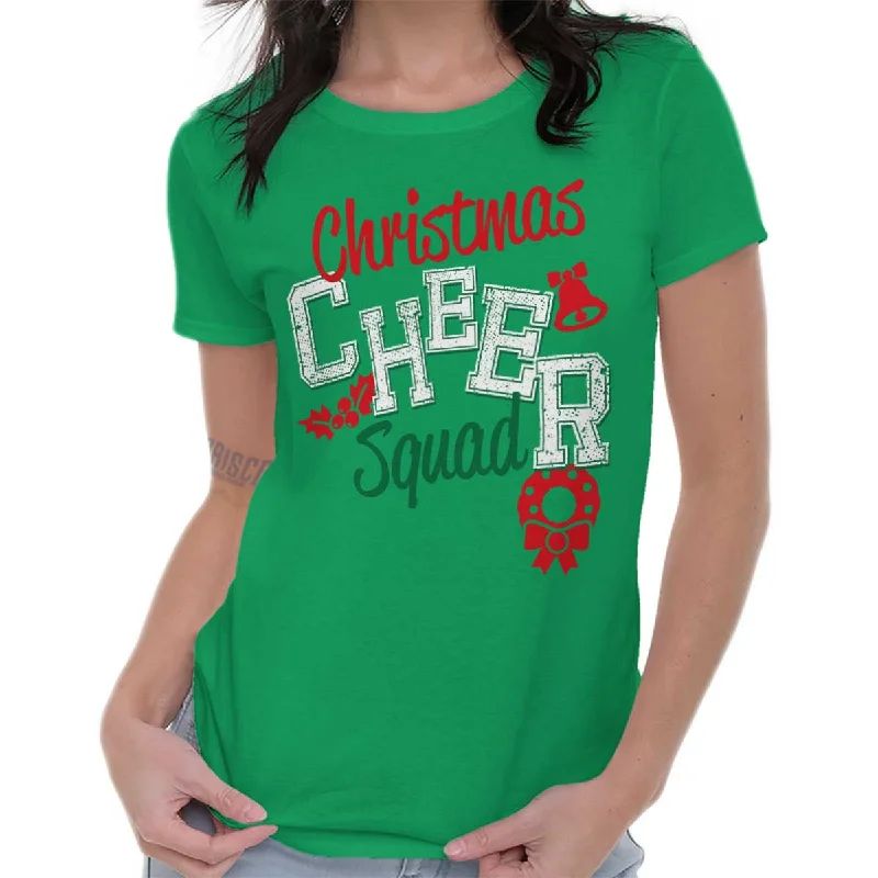 Cheer Squad Christmas Ladies T Shirt Gym