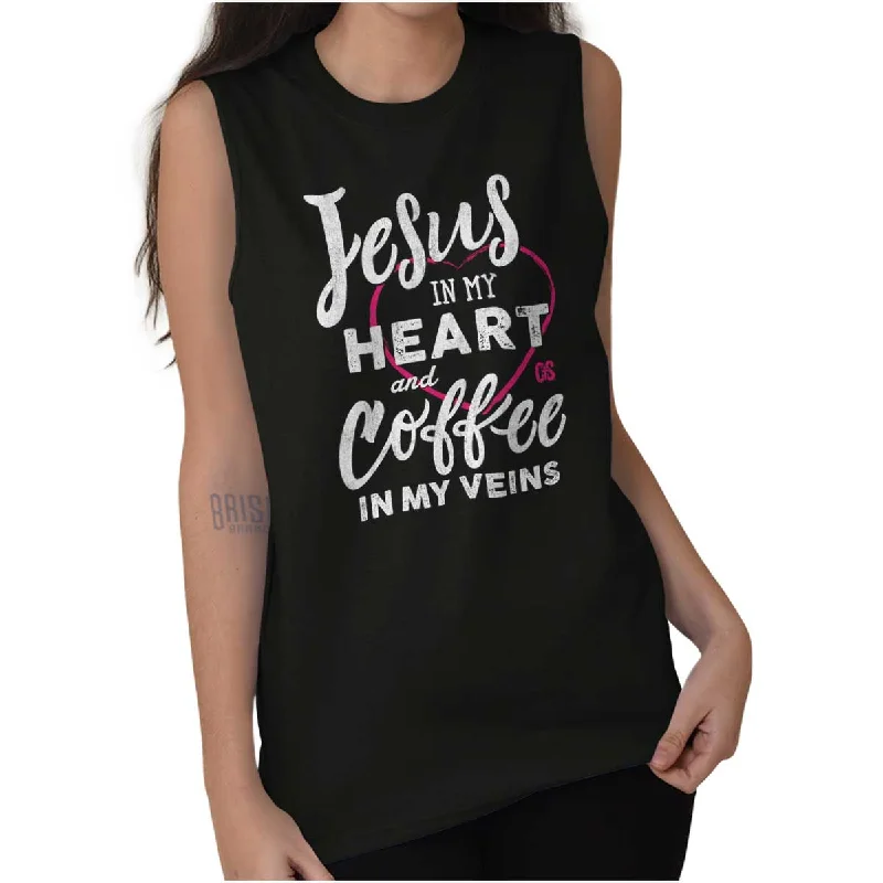 Coffee Veins Sleeveless T Shirt Business