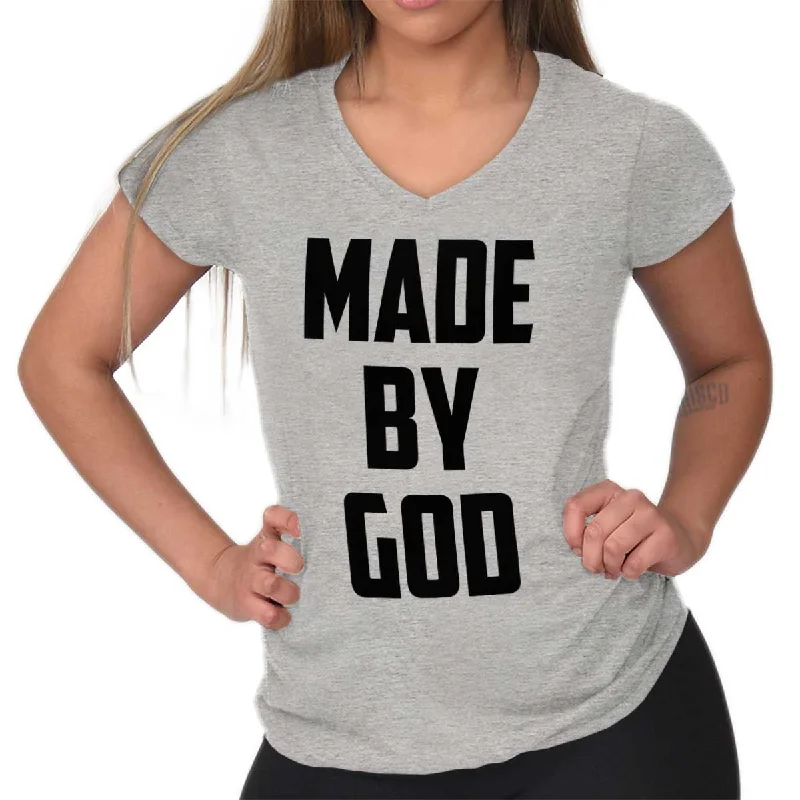 Made by God Junior Fit V-Neck T-Shirt Scandinavian