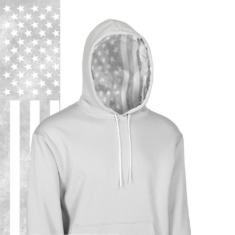 Classic Lined Hoodie | Ghost American Flag Artistic Women's Avant - 