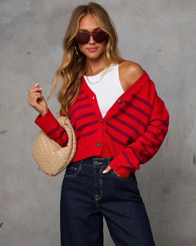 Upper Class Striped Cardigan Australian Beach