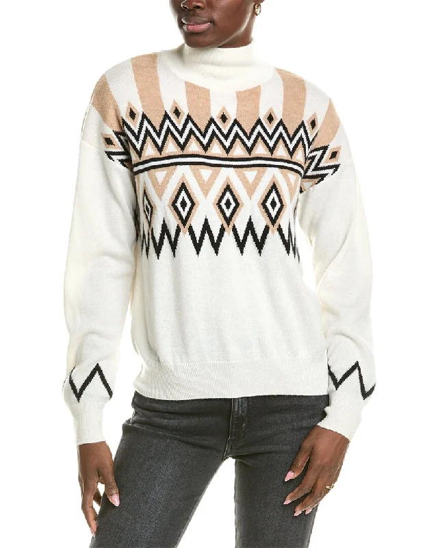 Brodie Cashmere Wool & Cashmere-Blend Blair Fairisle Jumper Dapper Women's Bow - adorned Brodie Cashmere Wool & Cashmere-Blend Blair Fairisle Jumper Dapper Women's Bow - adorned