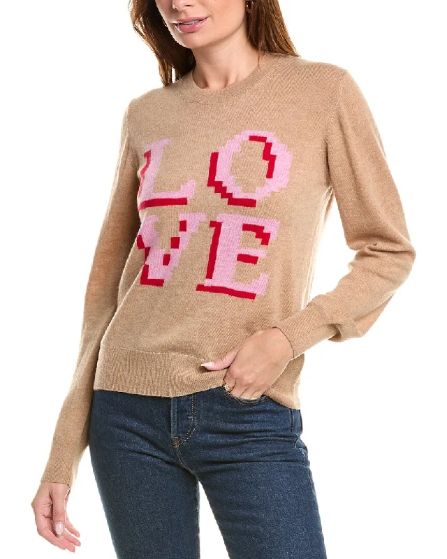 Brodie Cashmere Wool & Cashmere-Blend Pixel Love Jumper Refined Women's Hand - crafted Brodie Cashmere Wool & Cashmere-Blend Pixel Love Jumper Refined Women's Hand - crafted